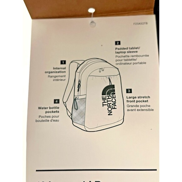 NWT! THE NORTH FACE Bozer Backpack Hiking School Green Black Spellout Ski Sports - Picture 6 of 16